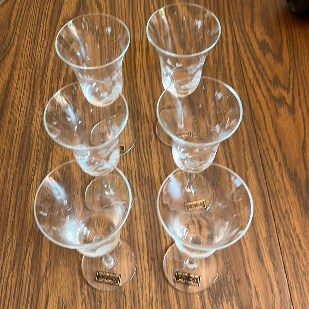 Toscany - Hand Blown Hand Cut Wine Glasses - Set of 6